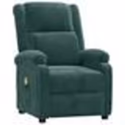 vidaXL Fauteuil de massage Vert foncé velours - TU