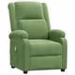 vidaXL Fauteuil de massage Vert clair velours - TU