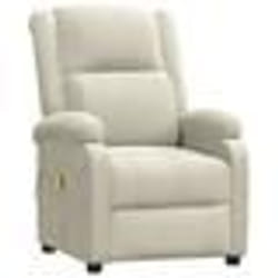vidaXL Fauteuil de massage Crème Velours - TU