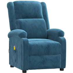 Vidaxl - Fauteuil de massage Bleu Velours