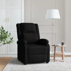 vidaXL Fauteuil inclinable Noir Tissu - TU