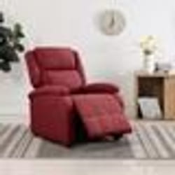 vidaXL Fauteuil inclinable Rouge bordeaux Tissu - TU