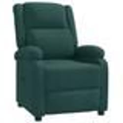 vidaXL Fauteuil inclinable Vert foncé Tissu - TU