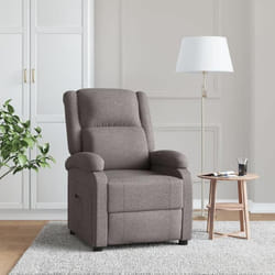 vidaXL Fauteuil inclinable Taupe Tissu - TU