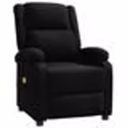 vidaXL Fauteuil de massage Noir Tissu - TU