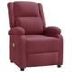 vidaXL Fauteuil de massage Rouge bordeaux Tissu - TU