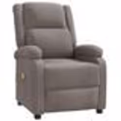 vidaXL Fauteuil de massage Taupe Tissu - TU