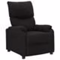 vidaXL Fauteuil inclinable Noir Tissu