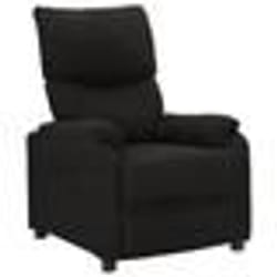 vidaXL Fauteuil inclinable Noir Tissu