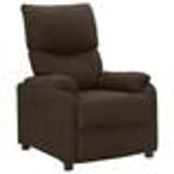 vidaXL Fauteuil inclinable Marron foncé Tissu