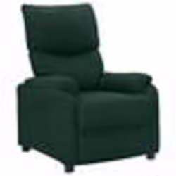 vidaXL Fauteuil inclinable Vert foncé Tissu