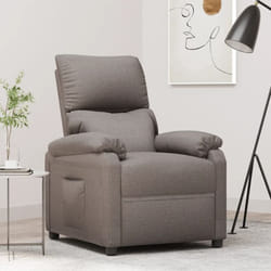 Fauteuil Inclinable Taupe Tissu Vidaxl