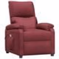 vidaXL Fauteuil de massage Rouge bordeaux Tissu - TU