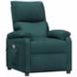 vidaXL Fauteuil de massage Vert foncé Tissu - TU