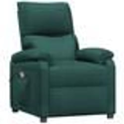 vidaXL Fauteuil de massage Vert foncé Tissu - TU