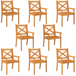 Ces chaises de salle à manger d'extérieur en bois sont sans aucun doute un excellent choix pour les repas en plein air dans v ...