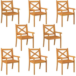 Vidaxl - Chaises à manger d'extérieur lot de 8 Bois d'acacia massif