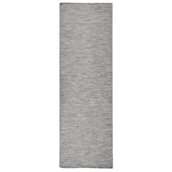 vidaXL Tapis à tissage plat d'extérieur 80x250 cm Marron et bleu - TU