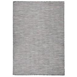 vidaXL Tapis à tissage plat d'extérieur 160x230 cm Marron et bleu - TU