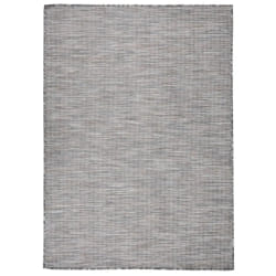 vidaXL Tapis à tissage plat d'extérieur 200x280 cm Marron et bleu - TU