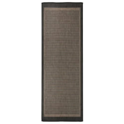 vidaXL Tapis à tissage plat d'extérieur 80x250 cm Marron foncé - TU