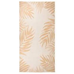 vidaXL Tapis à tissage plat d'extérieur 100x200 cm Motif de feuille - TU