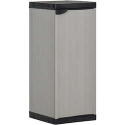 vidaXL Armoire de rangement de jardin 1 étagère Gris/noir 35x40x85 cm