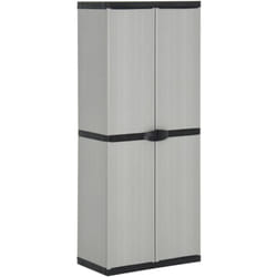 Vidaxl - Armoire de rangement de jardin 3 étagères Gris/noir 68x40x168cm