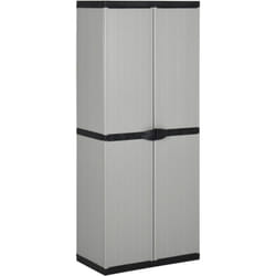 Vidaxl - Armoire de rangement de jardin 3 étagères Gris/noir 68x40x168cm
