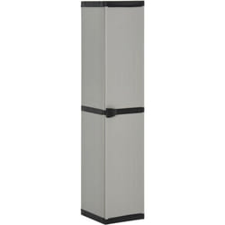 Vidaxl - Armoire de rangement de jardin 3 étagères Gris/noir 34x40x168cm