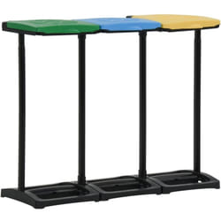 Vidaxl - Supports avec couvercle pour sacs poubelle 240-330 l pp