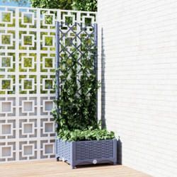 Vidaxl - Jardinière avec treillis bleu gris 40x40x121,5 cm pp