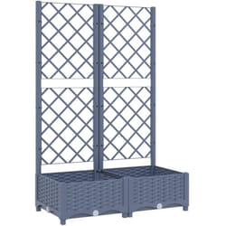 Vidaxl - Jardinière avec treillis Gris foncé 80x40x121,5 cm pp