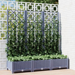 Vidaxl - Jardinière avec treillis bleu gris 120x40x121,5 cm pp