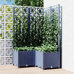 Vidaxl - Jardinière avec treillis Gris foncé 80x80x136 cm pp