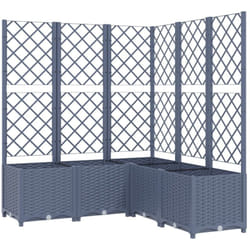 Vidaxl - Jardinière avec treillis Gris foncé 120x120x136 cm pp