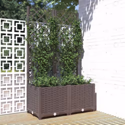 Avec cette jardinière avec treillis, vous pouvez décorer l'entrée, le balcon, la terrasse et le jardin avec de belles plantes ...