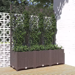 DESCRIPTION GÉNÉRALE Avec cette jardinière avec treillis, vous pouvez décorer l'entrée, le balcon, la terrasse et le jardin a ...
