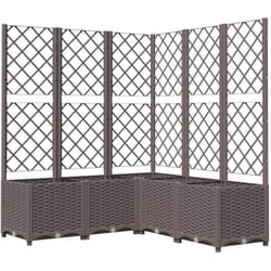 Vidaxl - Jardinière avec treillis Marron 120x120x136 cm pp