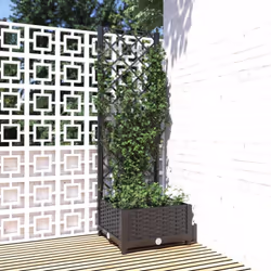 Avec cette jardinière avec treillis, vous pouvez décorer l'entrée, le balcon, la terrasse et le jardin avec de belles plantes ...