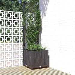 Vidaxl - Jardinière avec treillis Noir 40x40x136 cm pp