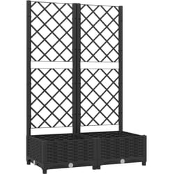 Vidaxl - Jardinière avec treillis Noir 80x40x121,5 cm pp