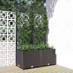 Vidaxl - Jardinière avec treillis Noir 80x40x136 cm pp