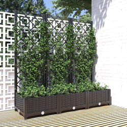 Vidaxl - Jardinière avec treillis Noir 120x40x121,5 cm pp
