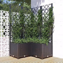 Avec cette jardinière avec treillis, vous pouvez décorer l'entrée, le balcon, la terrasse et le jardin avec de belles plantes ...