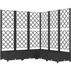Vidaxl - Jardinière avec treillis Noir 120x120x121,5 cm pp
