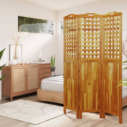 Vidaxl - Cloison de séparation 3 panneaux 121,5x2x180 cm Bois d'acacia