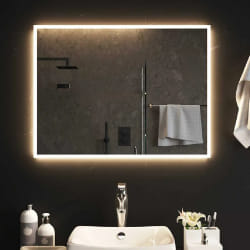 vidaXL Miroir Salle de Bain LED 80x60 cm
