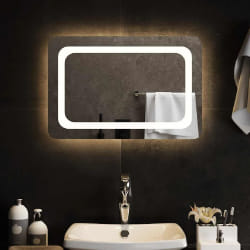 vidaXL Miroir salle de bain à LED - 60x40 cm