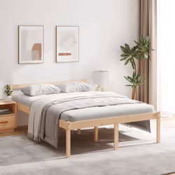 Prenez le chemin moderne vers votre chambre à coucher cool avec ce cadre de lit en bois ! Il constitue un supplément pratique ...